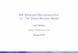 MA Advanced Macroeconomics: 11. The Smets-Wouters Model · 2016. 4. 10. · The Log-Linearized Model: The Supply Side The aggregate production function is y t p ( ks + (1 )l t + a)
