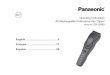 AC/Rechargeable Professional Hair Clipper€¦ · 3 English Operating Instructions AC/Rechargeable Professional Hair Clipper Model No. ER‑GP80 Thank you for purchasing this Panasonic