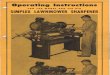 Simplex Ideal Peerless - Operating Instructions Manual.pdfTHE SIMPLEX LAPPING MACHINE (Model 150) This is a portable lapping machine for recondition· ing hand or power mowers on the
