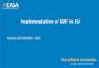 Implementation of GRF in EU Meetings Seminars... · 21 Implementation of GRF →Principles → Follow ICAO provisions →To support Global application → Keep a balance between rules,