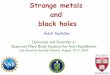 Strange metals and black holes - Harvard Universityqpt.physics.harvard.edu/talks/LesHouches19a.pdf · 2019. 8. 30. · Kenji Watanabe,2 Takashi Taniguchi,2 T. Senthil,1, † and Pablo