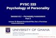 PYSC 333 Psychology of Personality - WordPress.com · 2017. 9. 19. · College of Education School of Continuing and Distance Education 2015/2016 – 2016/2017 PYSC 333 Psychology