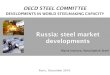 OECD STEEL COMMITTEEMachinery production conservative variant Machinery production optimistic variant Steel Using Sector Output Forecast Sources: Ministry of Economic Development,