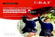 INTERNATIONAL DIAGNOSTIC & ADMISSIONS TEST IDAT pamphlet ENG... · 2020. 10. 20. · The IDAT for IB goes further than an assessment of academic skills, knowledge and character. The