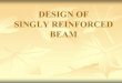DESIGN OF SINGLY REINFORCED BEAMgn.dronacharya.info/.../Design-Singly-Reinforced-1.pdfProcedure for Design of Singly Reinforced Beam by Working Stress Method Given : (i) Span of the