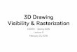 3D Drawing Visibility & Rasterizationgraphics.cs.wisc.edu/WP/cs559-sp2016/files/2016/03/09... · 2016. 3. 9. · 1. Put a 3D primitive in the World Modeling 2. Figure out what color