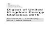 Digest of United Kingdom Energy Statistics 2018...Value balance of traded energy Commodity balance - coal Commodity balance - coke oven coke, coke breeze and other ... Annex I Energy