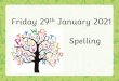 Spelling - East Ayton Community Primary School · 2021. 1. 22. · Friday 29th January 2021 Spelling. We are concentrating on adding these vowel suffixes: This week, we are again