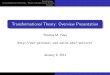 Overview of Transformational Theory - Personal Home Pages