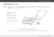 Single-Stage Snow thrower
