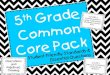 5th Grade Common Core Math Student-Friendly Standards & Essential Questions Pack
