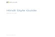 Hindi Style Guide - Download Center - Microsoft