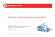 Product Certification in Canada