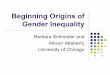 Beginning Origins of Gender Inequality - ETS