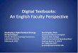 Digital Textbooks: An English Faculty Perspective