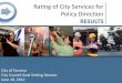 Rating of City Services for Policy Direction