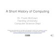 A Short History of Computing - Harding University - It's Great to