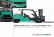 Mitsubishi Logisnext Americas - PNEUMATIC TIRE FORKLIFT...Mitsubishi forklift trucks. The large floor space provides maximum operator comfort, especially during long shifts, while