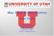 Mac OS X Authentication - uMac | University of Utah | University