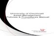 University of Cincinnati Asset Management Policies & Procedures Manual