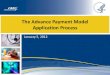 The Advance Payment Model Application Process