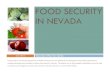 Food Security in Nevada - Nevada Dept of Health & Human Services