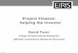 Project Finance - helping the investor