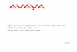 Avaya Video Communications Systems Administrator Guide