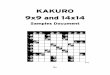 KAKURO 9x9 and 14x14