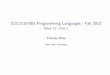 G22.2110-003 Programming Languages - Fall 2012