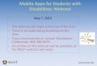 Mobile Apps for Students with Disabilities: Webcast