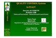 QUALITY CONTROL Systems in ITALY - Cost Action E53: "Quality