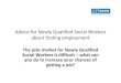 Advice for Newly Qualified Social Workers about finding employment