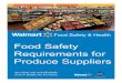 Food Safety Requirements for Produce Suppliers