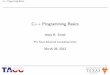 C++ Programming Basics - Texas Advanced Computing Center - Home