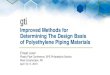 Improved Methods for Determining The Design Basis of Polyethylene Piping Materials … · 2019. 4. 19. · ASTM D2827 1600 psi HDB @ 73°F Validation Point ASTM D2837 1000 psi HDB