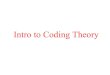 Intro to Coding Theory