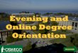 Evening and Online Degree Orientation