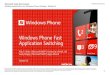 Windows Phone Fast Application Switching