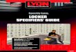 Specify Lyon. LOCKER SPECIFIERSâ€™ GUIDE - Building Materials
