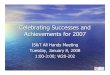 Celebrating Successes and Achievements for 2007