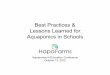 Best Practices & Lessons Learned for Aquaponics in Schools