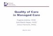 Quality of Care in Managed Care - Texas Council of Community