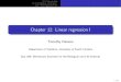 Chapter 12: Linear regression I · 2011. 11. 15. · 12.1 Introduction 12.2 Correlation coe cient r 12.3 Fitted regression line Chapter 12: Linear regression I Timothy Hanson Department