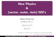 New Physics (vector, scalar, dark) NSI’s · 2019. 10. 1. · Extra New Physics from Scalar NSI Vector NSI Leﬀ cc = gαρg∗ βσ 2 1 −m2 V (ναγµP Lνβ) ℓσγ µP ℓ