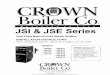 crown jsi & jse series gas steam boilers installation manual · 2021. 2. 24. · Title: crown jsi & jse series gas steam boilers installation manual Author: Crown Boiler Company Subject: