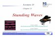 L21 Ch21 Standing WavesDepartment of Physics and Applied Physics 95.144 Danylov Lecture 21 Standing Waves ( long string)We’ve introduced traveling waves. Now, let’s consider two