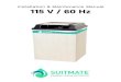 Installation & Maintenance Manual 115 V / 60 Hz · The SUITMATE® unit is a high-speed swimsuit water extractor. It is powered by a 1/3 horsepower, 115 V, 60 Hz, 8.6 Amp fully grounded