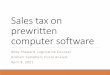 Sales tax on prewritten computer software · 2021. 4. 8. · added by 2018 Ind. S.B. 257, eff. July 1, 2018; Indiana Tax Information Sales Tax Bulletin 8; Indiana Department of Revenue,