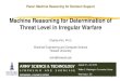 Machine Reasoning for Determination of Threat Level in Irregular … · 2018. 9. 20. · RULE 6 Attributes in order Correct (71.07 %) True Positive (13.21%) True Negative (57.86 %)
